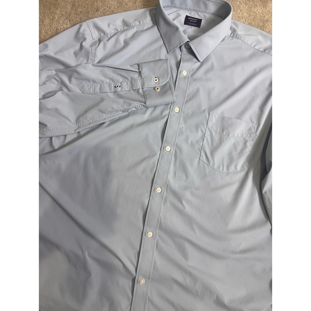 UNTUCKit Gironde Nylon Shirt 3XL Men Performance Stretch Blue XXL Tech Button Up